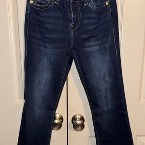 True Religion Becca Mid Rise Bootcut Jeans – Size 28 – Dark Wash